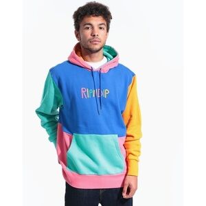 RIPNDIP Colour Block Multi Panel hoodie Size Medium